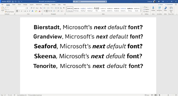 Впервые за 15 лет Microsoft изменит шрифт Office по умолчанию