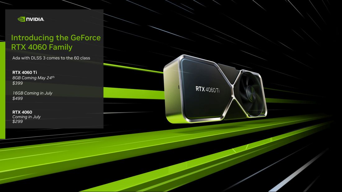 Состоялся релиз видеокарт GeForce RTX 4060 и RTX 4060 Ti, младшую версию оценили в 299$