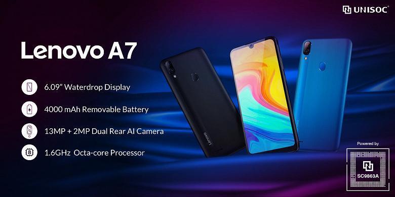 Lenovo представила бюджетный смартфон Lenovo A7