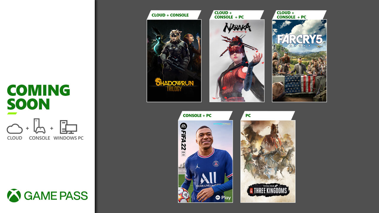 До 1 июля в библиотеке Xbox Game Pass появятся Total War: Three Kingdoms, Naraka: Bladepoint, Far Cry 5 и другие игры