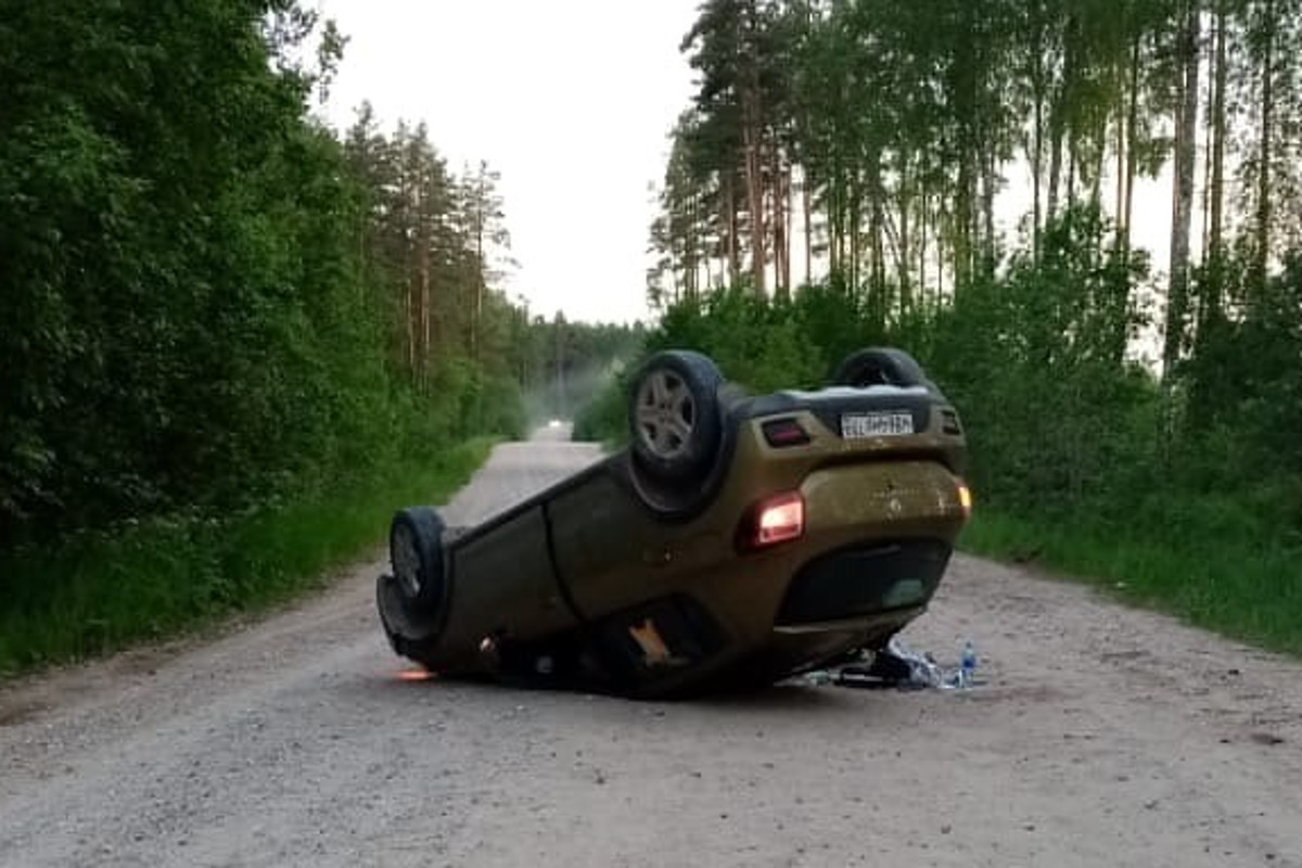 В Тверской области перевернулся автомобиль, пострадали трое