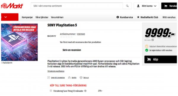 PlayStation 5 доступна по предзаказу за $1000