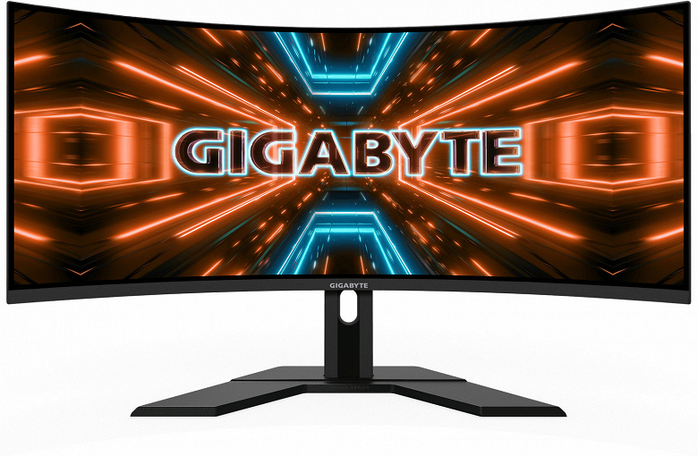 Основой монитора Gigabyte G34WQC служит 34-дюймовая панель разрешением 3440 x 1440 пикселей