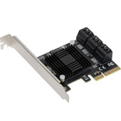 SATA-контроллер ASMedia ASM1166 с интерфейсом PCIe 3.0 x2: плюс шесть портов — и скорость не ниже чипсетной