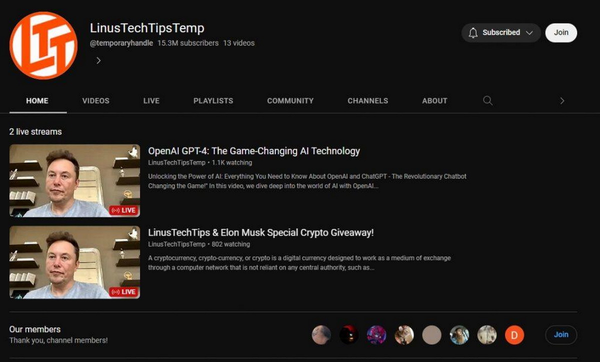 Популярный YouTube-канал Linus Tech Tips взломали, чтобы рекламировать криптовалютный скам